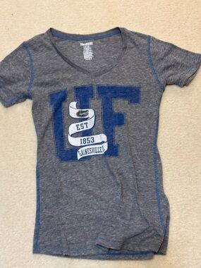 University of Florida Gray & Blue Women’s V-Neck T-Shirt